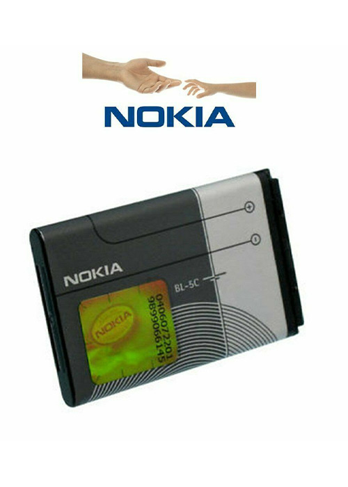 Genuine Nokia BL-5C BL5C 3Pin Battery 1020mAh CE Approved UK Model